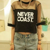 Crop Top O-Neck Short Sleeve Tops