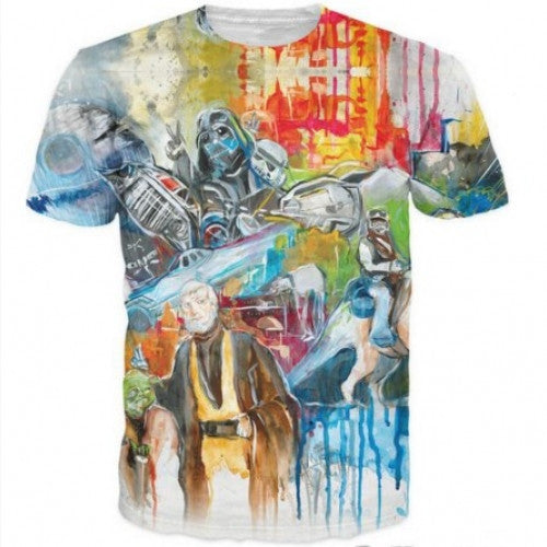 Star Wars Graffiti Funny Short Sleeve Punisher T Shirt