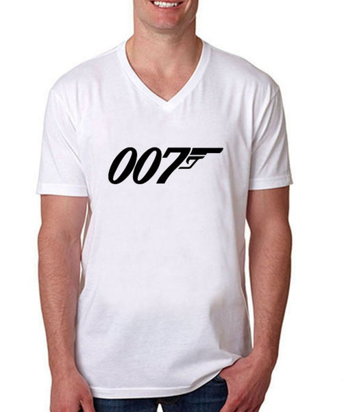 Short Sleeve V Neck James Bond T Shirt