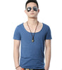 Deep Curved Hem Cotton Tee Shirt