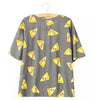 Cute Cake Pizza Letters Print Women T shirt 
