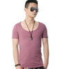 Deep Curved Hem Cotton Tee Shirt
